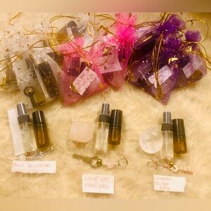 Mini Spiritual Bags|Aura Sprays|Oil|Crystal|Keychain|Handmade (Great Gifts)